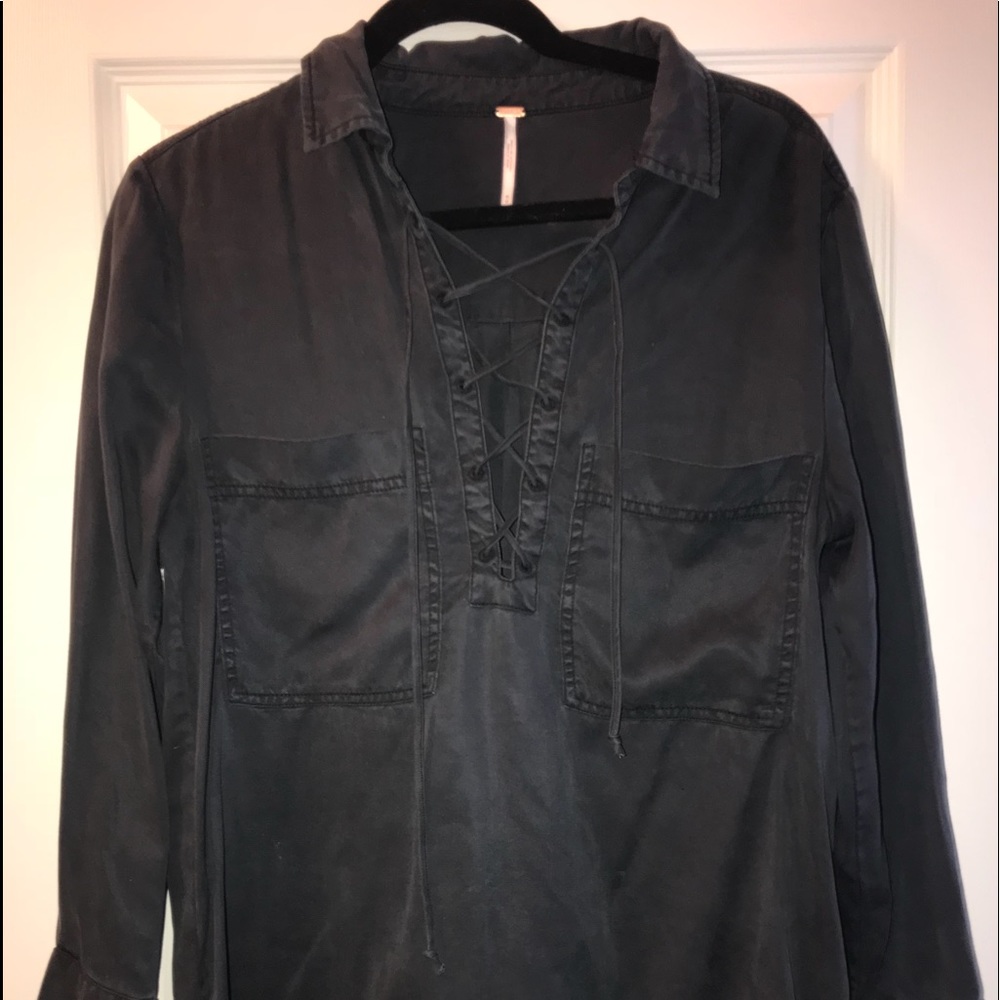 Free people lace up top